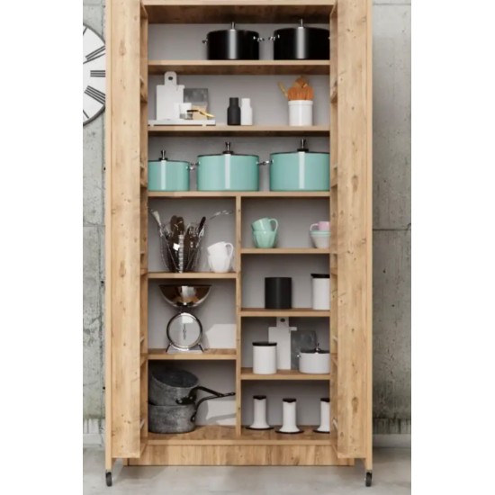 ÖZEL ÖLÇÜ  2 KAPAKLI 10 BÖLMELİ KİLER DOLABI %100 MDF