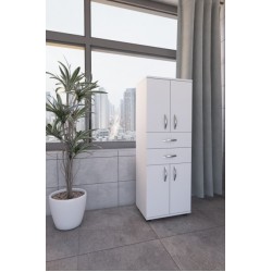 Gökberk Gb-2900 4 Bölmeli 2 Kapaklı Çok Amaçlı Dolap Banyo Dolabı %100 Mdf