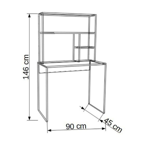 Gökberk Gb-3700 Kitaplıklı Çalışma Masası &100 Mdf Gökberk Gb-3700 Kitaplıklı Çalışma Masası &100 Mdf