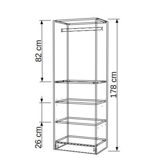 Gökberk Gb-6500M 2 Kapaklı Elbise Dolabı Gardırop %100 Mdf Gökberk Gb-6500M 2 Kapaklı Elbise Dolabı Gardırop %100 Mdf