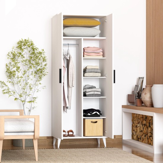 Gökberk Gb-6600M 2 Kapaklı Elbise Dolabı Gardırop %100 MDF