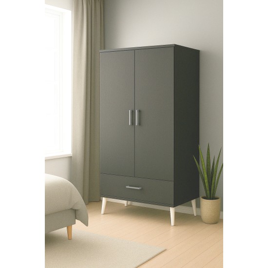 Gökberk Gb-6700S 2 Kapaklı 1 Çekmeceli Elbise Dolabı Gardırop
