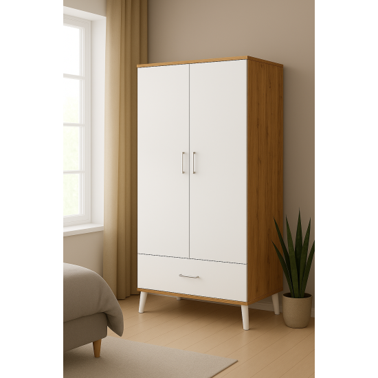 Gökberk Gb-6700S 2 Kapaklı 1 Çekmeceli Elbise Dolabı Gardırop Gökberk Gb-6700S 2 Kapaklı 1 Çekmeceli Elbise Dolabı Gardırop