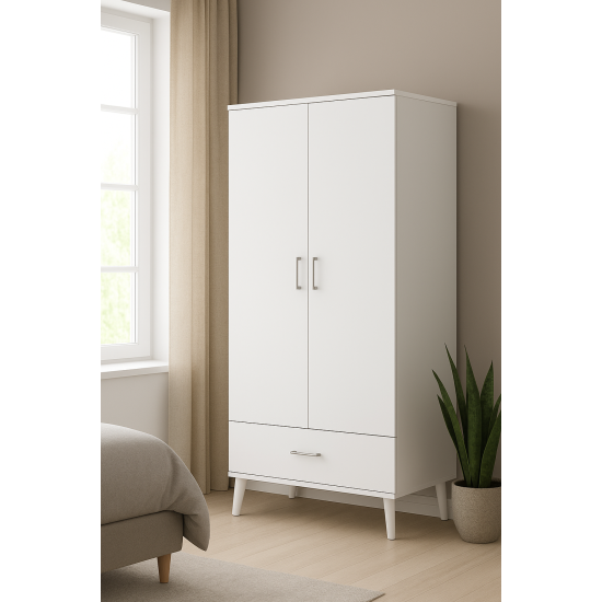 Gökberk Gb-6700M 2 Kapaklı 1 Çekmeceli Elbise Dolabı Gardırop %100 MDF Gökberk Gb-6700M 2 Kapaklı 1 Çekmeceli Elbise Dolabı Gardırop %100 MDF