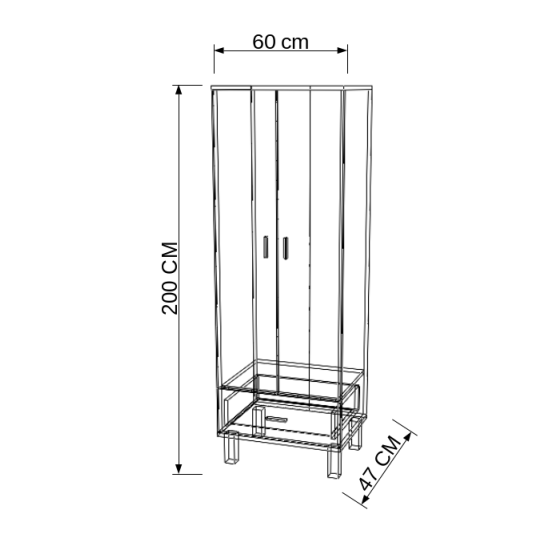 Gökberk Gb-6700M 2 Kapaklı 1 Çekmeceli Elbise Dolabı Gardırop %100 MDF Gökberk Gb-6700M 2 Kapaklı 1 Çekmeceli Elbise Dolabı Gardırop %100 MDF