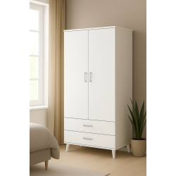 Gökberk Gb-6800S 2 Kapaklı 2 Çekmeceli Elbise Dolabı Gardırop