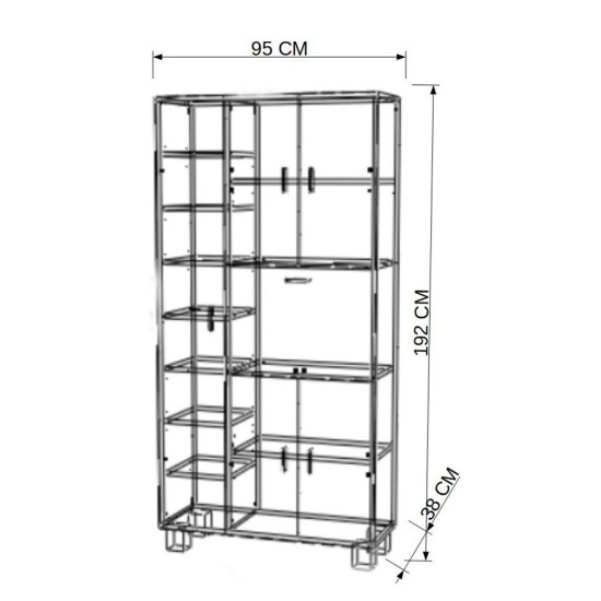 Gökberk Gb-7004M 6 Kapaklı Çok Amaçlı Dolap %100 Mdf Gökberk Gb-7004M 6 Kapaklı Çok Amaçlı Dolap %100 Mdf