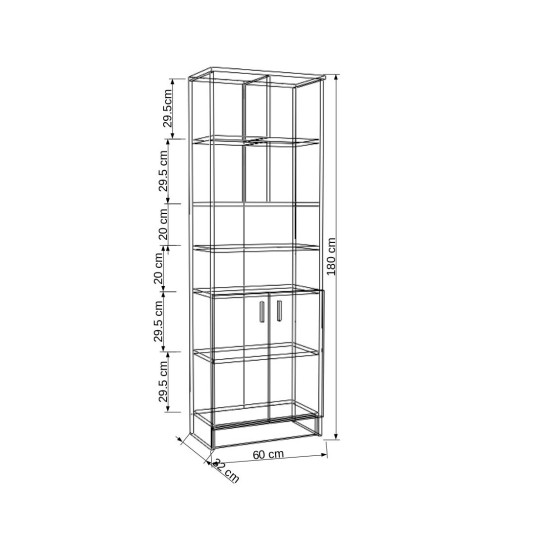 ÖZEL ÖLÇÜ 180-60-32 CM KİTAPLIK %100 MDF ÖZEL ÖLÇÜ 180-60-32 CM KİTAPLIK %100 MDF
